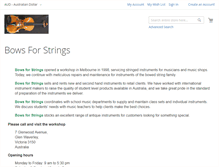 Tablet Screenshot of bowsforstrings.com